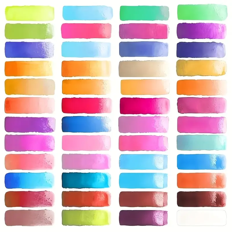 24 Color Pearl Watercolor Paint Set - Vibrant solid paint blocks for Chinese painting, Thangka, calligraphy and color art creati 2