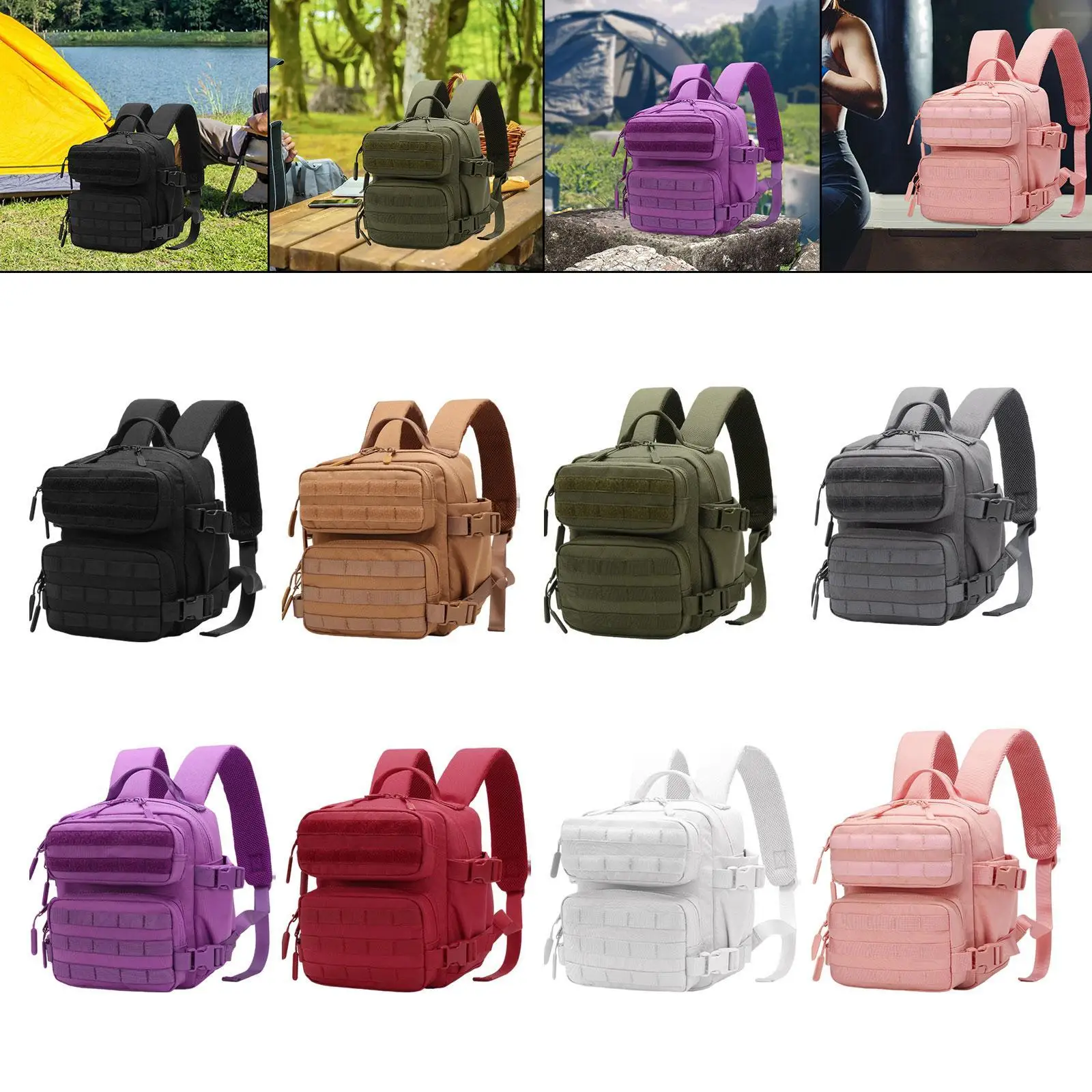 Camping Backpack Backpack Adjustable Shoulder Strap Multipurpose 9L Hiking Rucksack Travel Backpack for Hiking, Travel 3