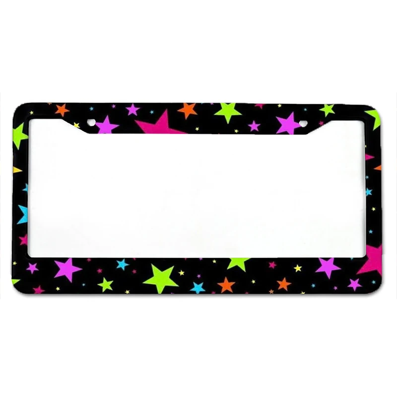 Starry Sky Aluminum Alloy Car License Plate Cover – Waterproof American Standard Frame 5