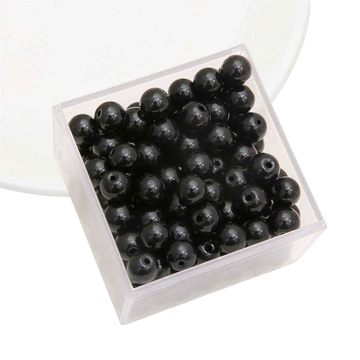 50-Piece Set of Vibrant Glass Imitation Jade Beads for Handmade Jewelry Crafting