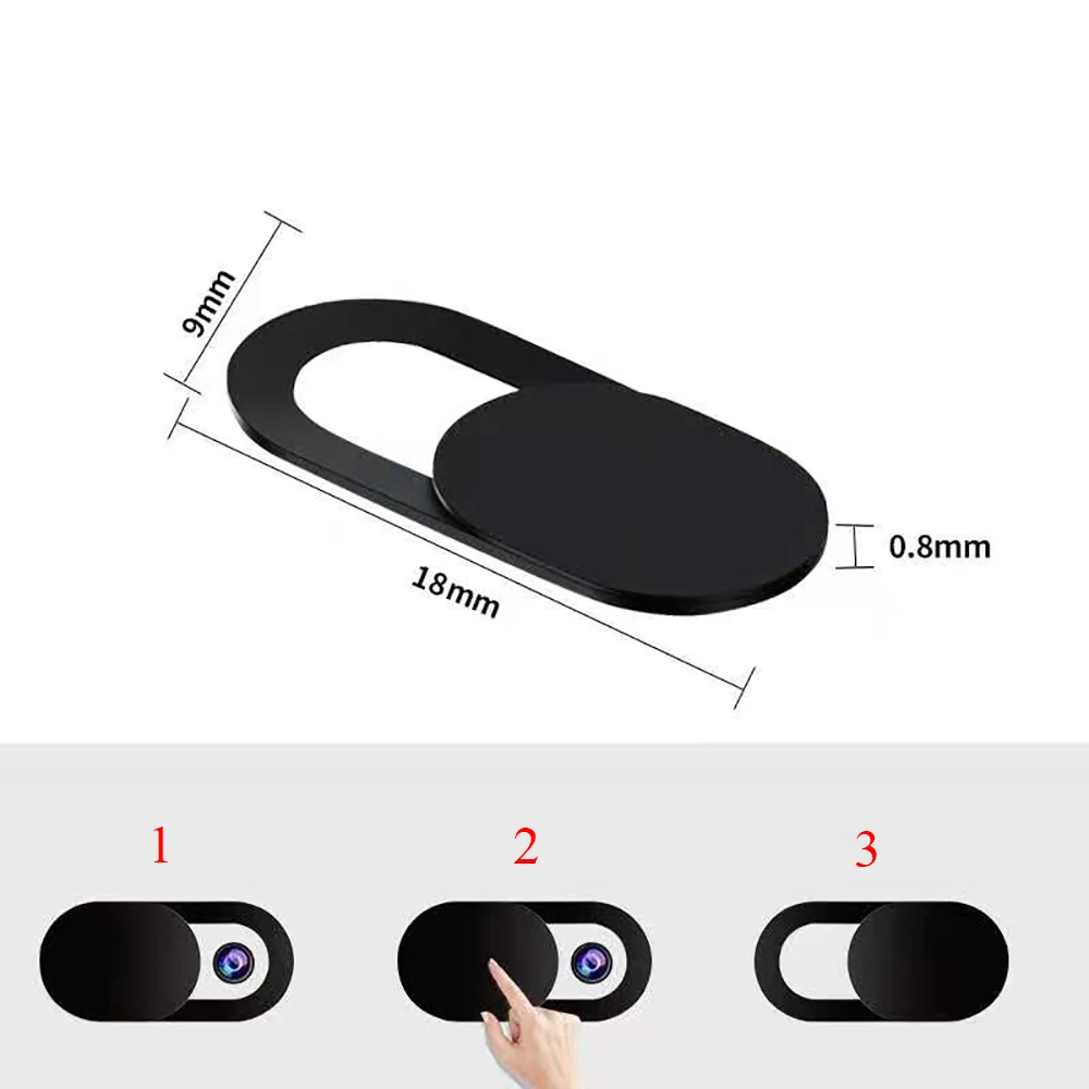 Webcam Cover Shutter Magnet Slider Plastic Camera Cover for iPad Tablet Web Laptop Pc Camera Mobile Phone Lenses Privacy Sticker
