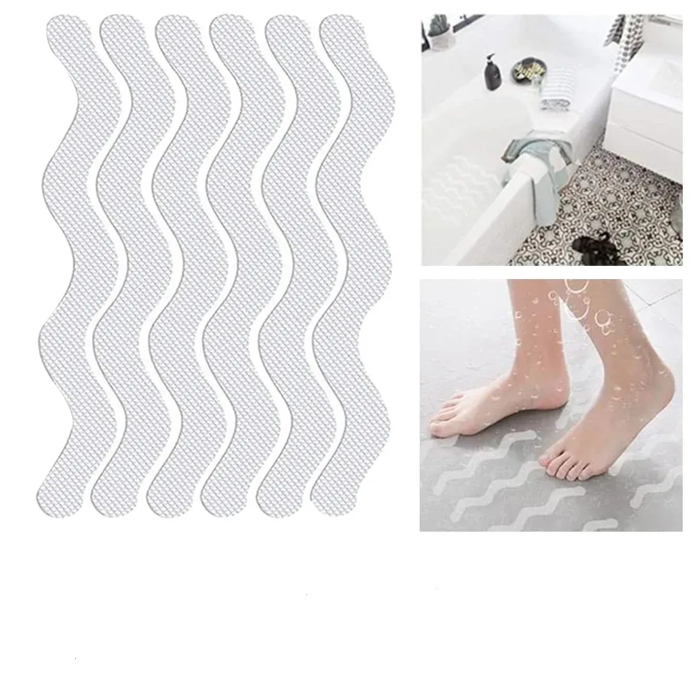 Transparent Bathroom Bathtub Anti Slip Sticker Strong Adhesive Easy To Cut Waterproof Anti Fall Safety Sticker