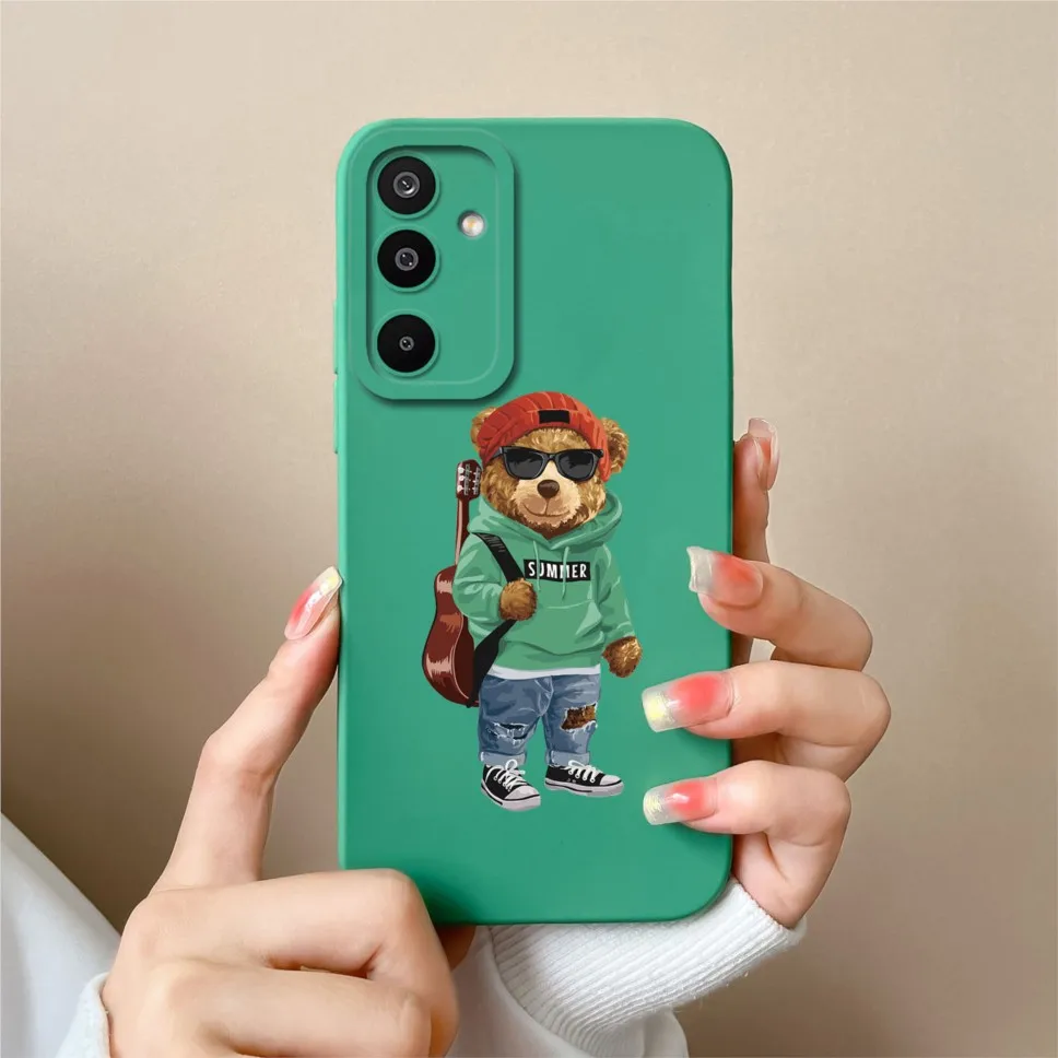 Fashion Pretty Sweet Girl Soft Liquid Silicone Protective Phone Case Cover