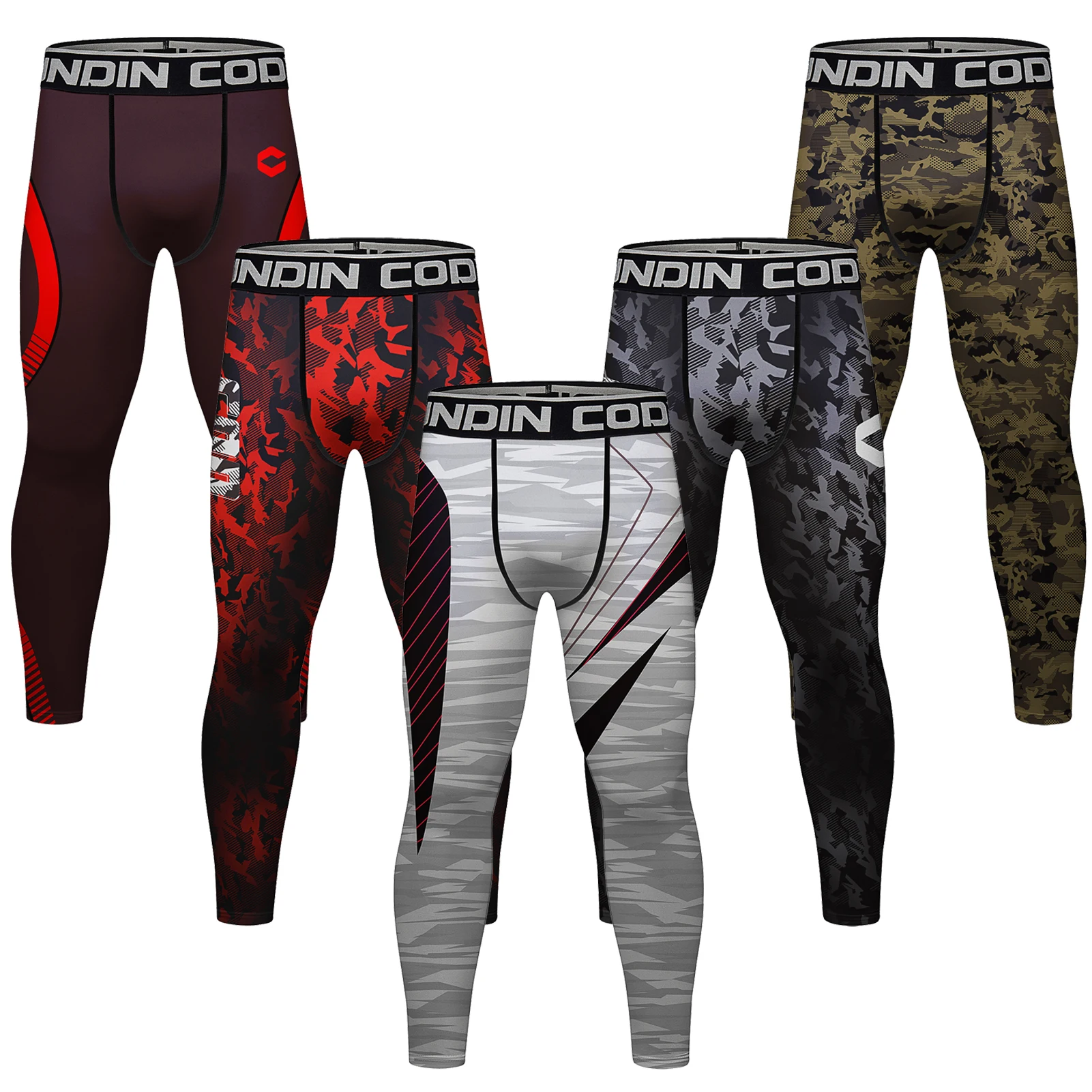 Men's Workout MMA Boxing Compression Pant Tights Bjj Rashguard Gym Fitness Leggings for Sports Running Rash Guard Pants for Men