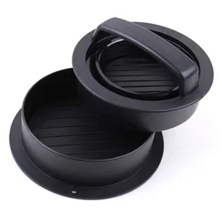 Gourmet Burger Press - Non-Stick Round Patty Maker for Delicious Stuffed Burgers (Black)