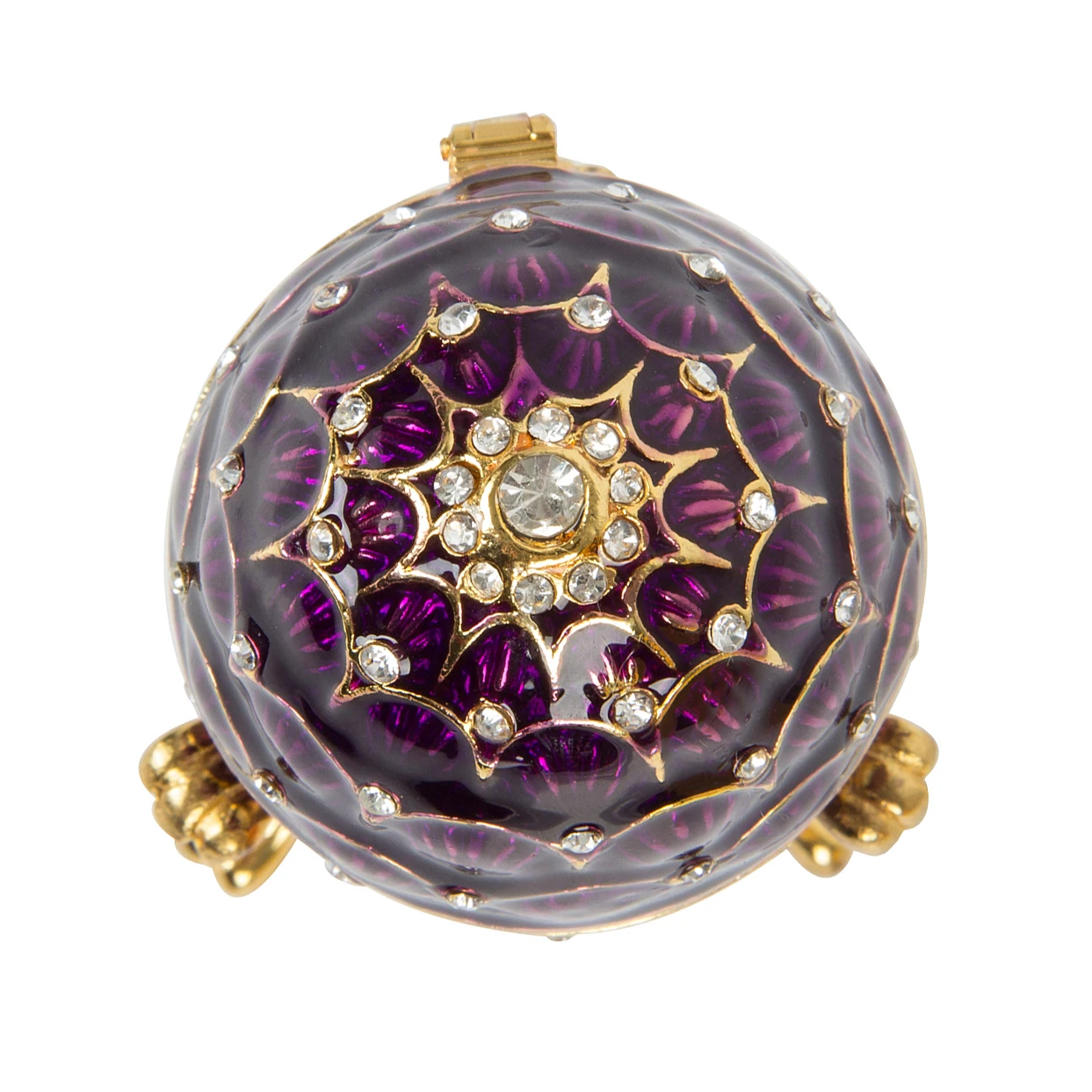 QIFU Purple Faberge Egg Trinket Box for Home Decor