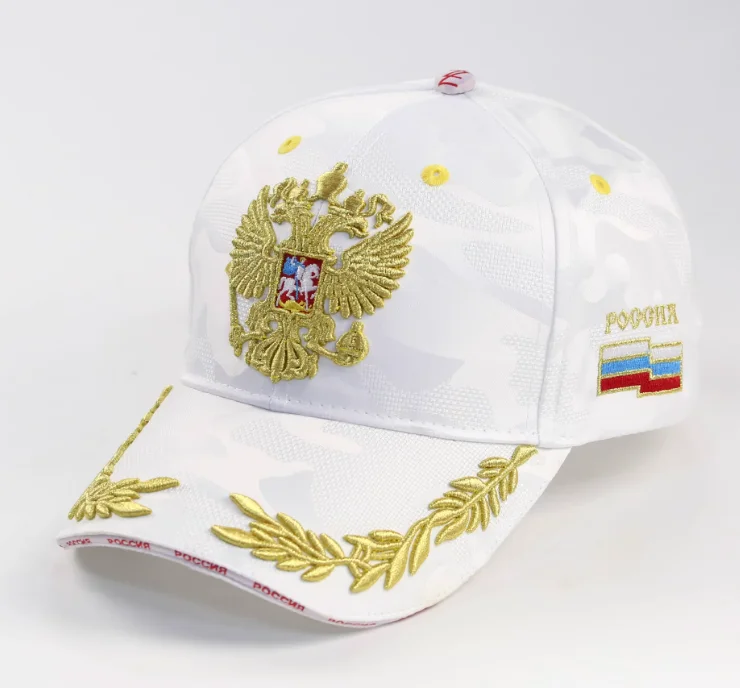 

Русская бейсбольная кепка с золотой нитью и вышивкой