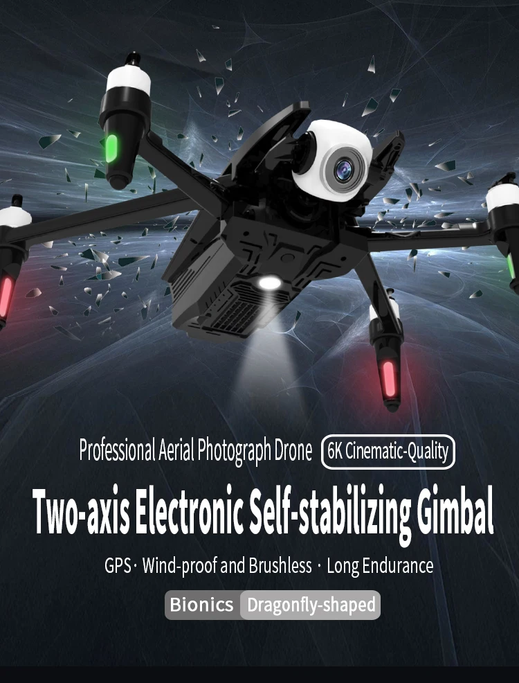 KK13 Drone, Protessional Aerial Photograph Drone 6K Cinematic-Quality Two-