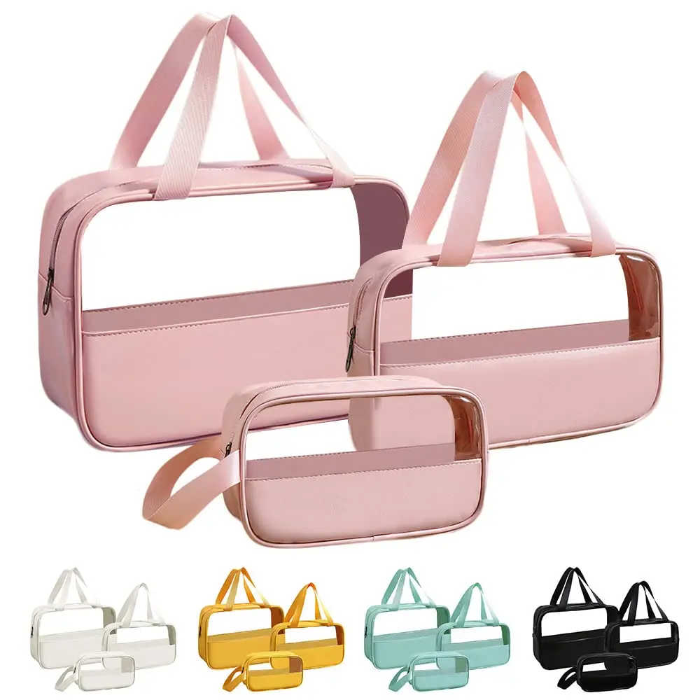 

3Pcs Toiletry Bag for Women Men Clear Large Capacity Travel Makeup Bag Hanging Waterproof Cosmetic Bag Portable Travel Essential
