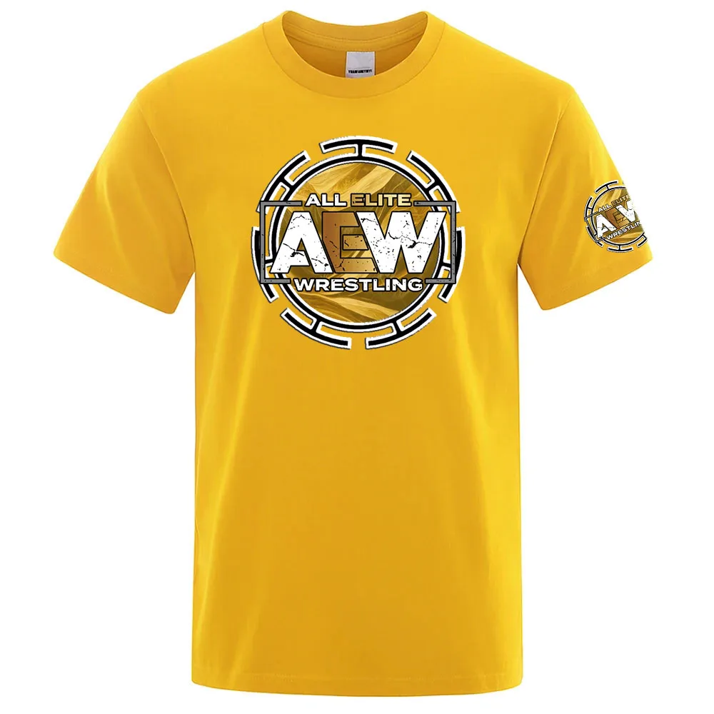 2026 올 엘리트 AEW 레슬링 AEW 프린트 여름 남성용 새로운 일반 반팔 탑 통기성 얇은 속건성 캐주얼 티셔츠