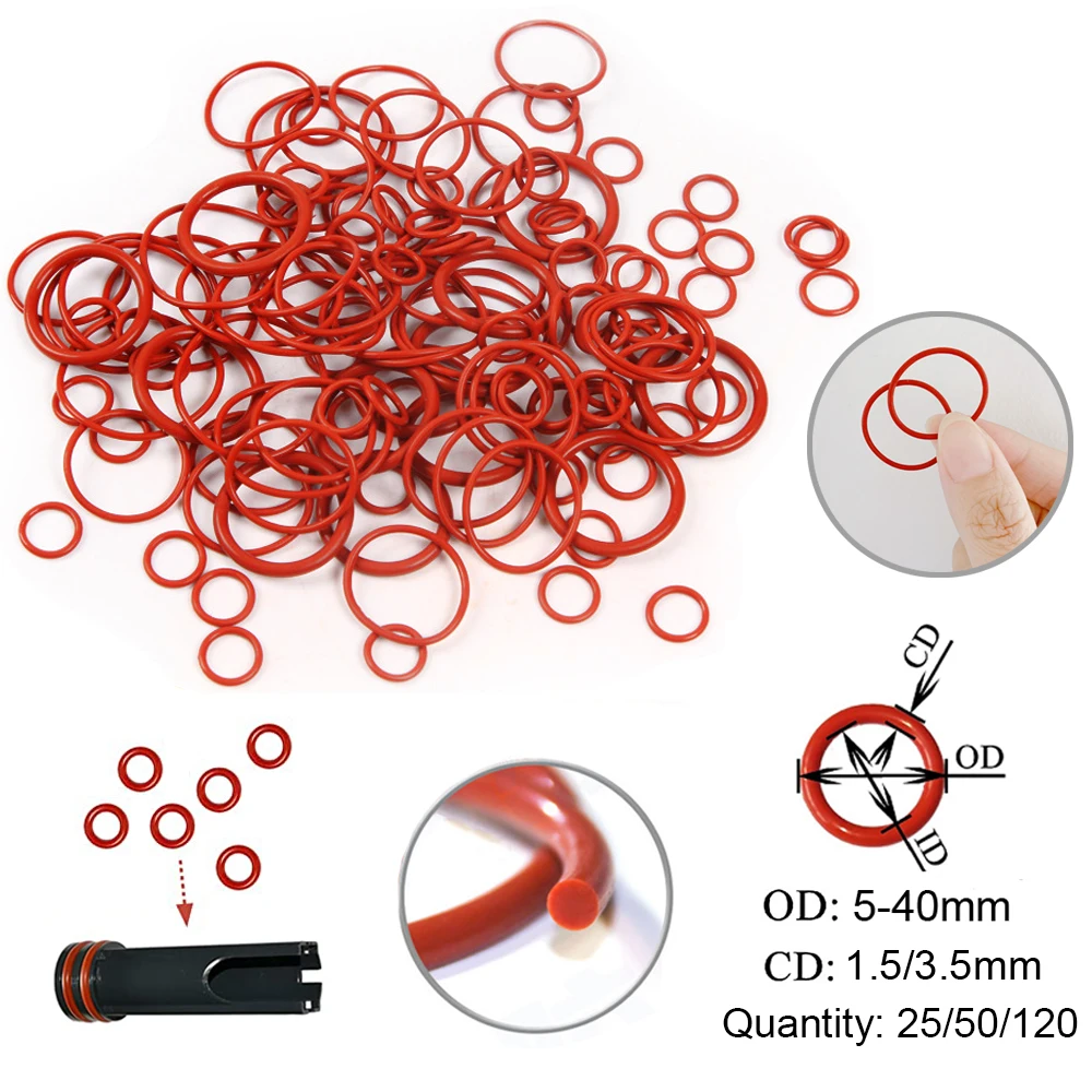 

Уплотнительное кольцо из Красного силикона для скороварки, 25/50/120 шт.