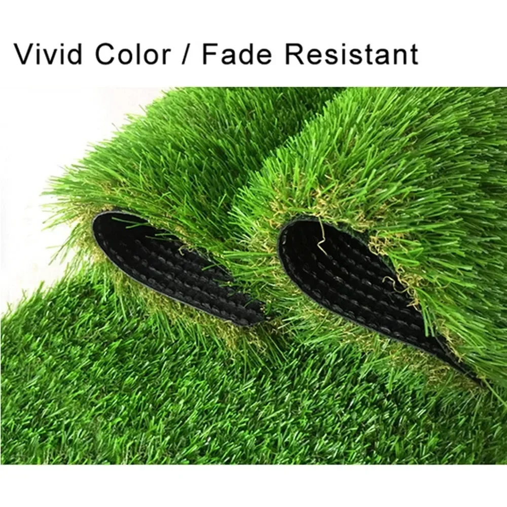 Artificial Lawn Landscape with Artificial Realistic Grass and Thick Fake Grass Mat Backyard, Artificials Turf Fake Mat