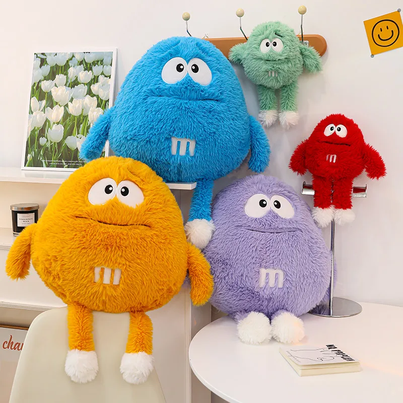 5 flavors M&m's Plush Pillows Kawaii Cute Stuffed Toys Funny M