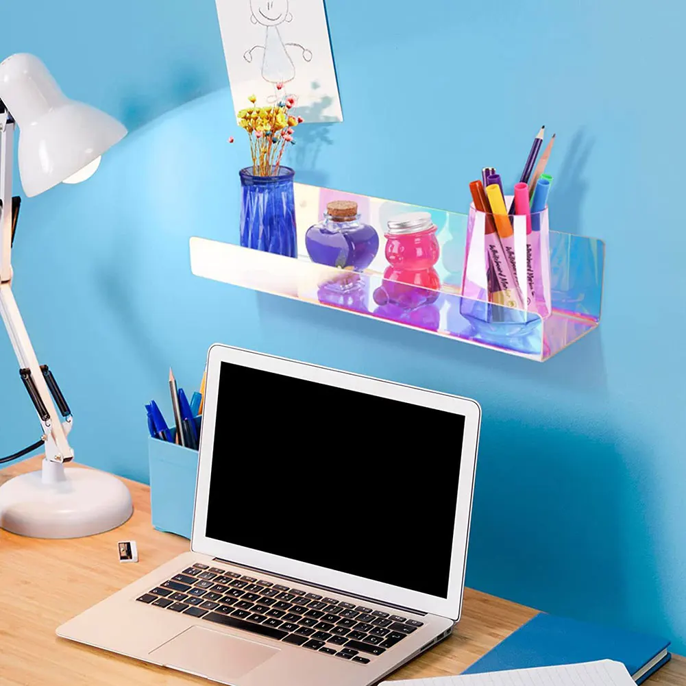 

Wall Floating Shelf For Bathroom Long Large Capacity Books Display Shelf For School Business