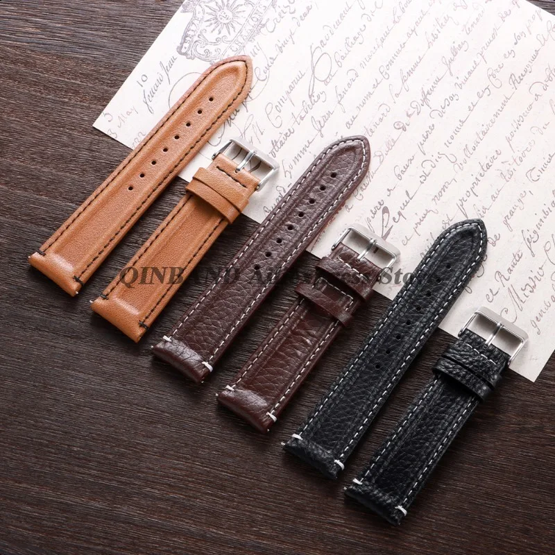 Calfskin Leather Quick Release Retro Watch Strap - Universal Wristband Replacement for Business and Casual Wear