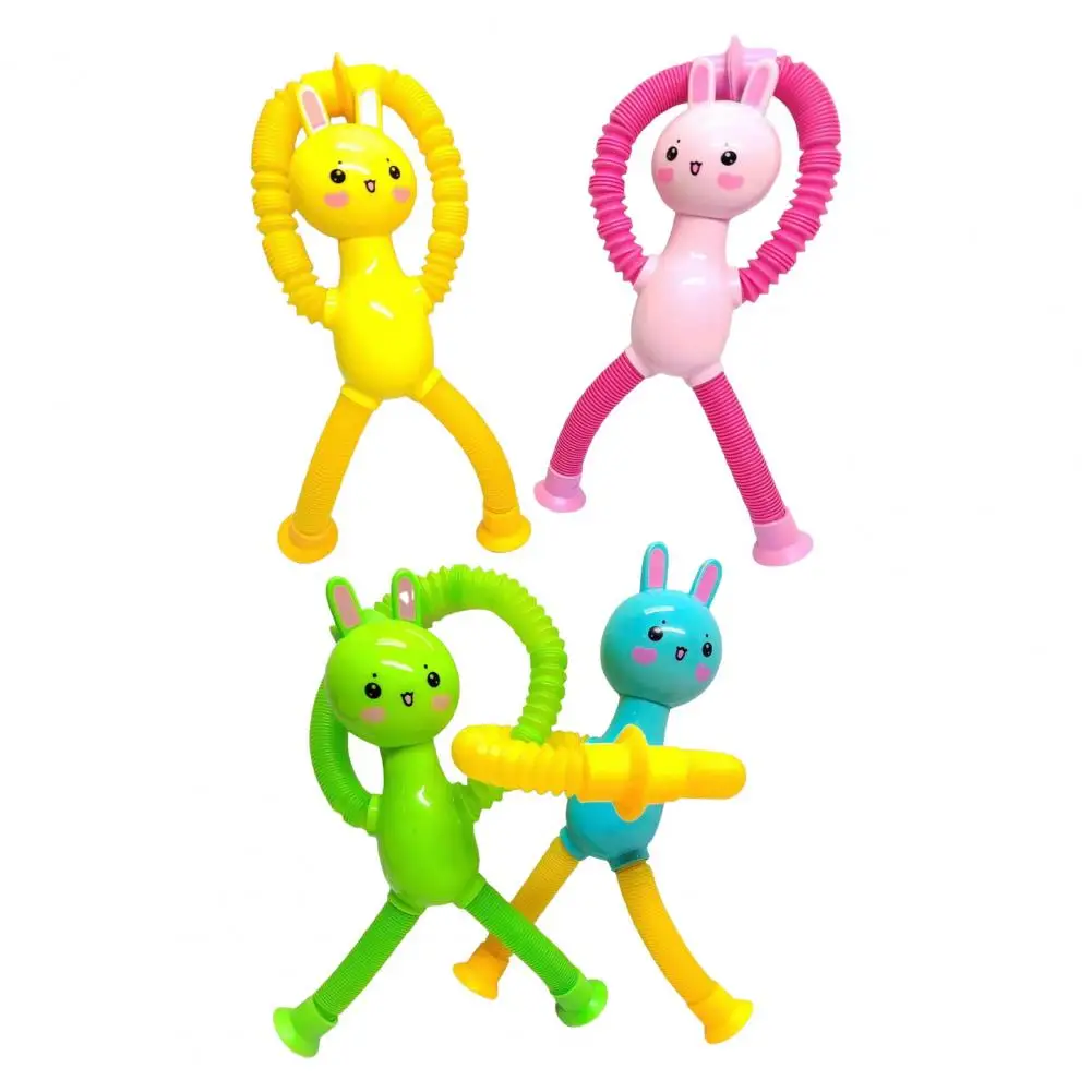 

Shape-shifting Rabbit Toy Easter Bunny Toy Set for Kids Transformable Shapes Suction Cup Tubes Stress Relief Easter for Boys