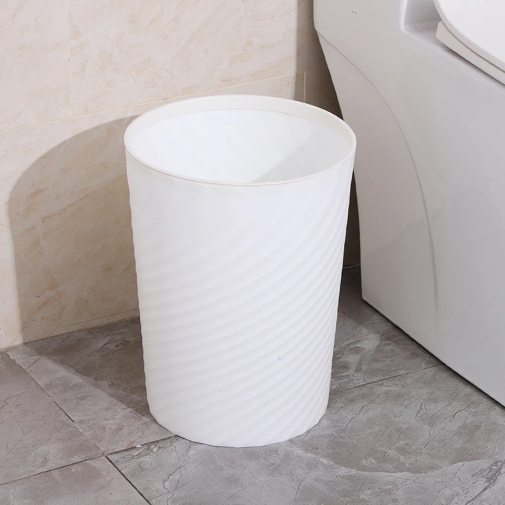 

Plastic Trash Can 10L Wastebasket Recycling Bin Round Garbage Bin Container Compact Trash Bin Bucket Home Bathroom