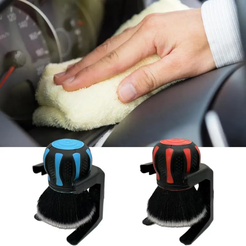 

Car Interior Cleaning Brush Durable Soft Bristles Detailing Brushes Scratchless Anti Slip Dust Remover Auto Cleaning Accessories