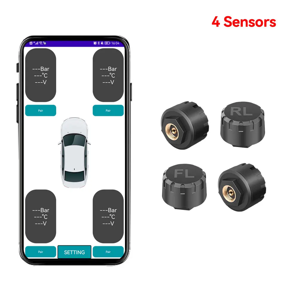 Nikou Capteur De Pression Des Pneus De Moto,Capteur Tpms De Moto Tpms Sans  Fil Avec 2 Capteurs Externes, SystèMe De Surveillance De La Pression Des  Pneus : : Auto et Moto