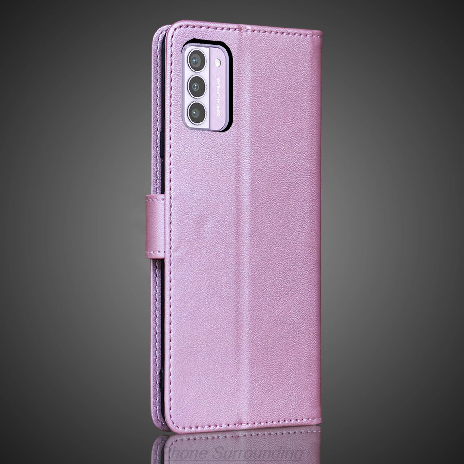 Premium PU Leather Wallet Flip Cover with Card Holder - Protective Holster