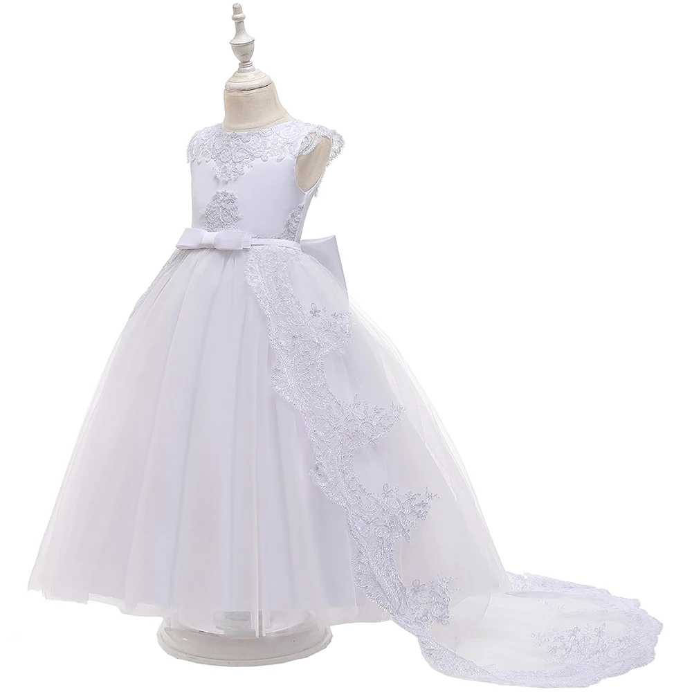 Summer Teenager Bridesmaid Dress Kids Clothes For Girls Children Retro Lace Princess Girl Party Wedding Evening Vestidos girls dress princess costume