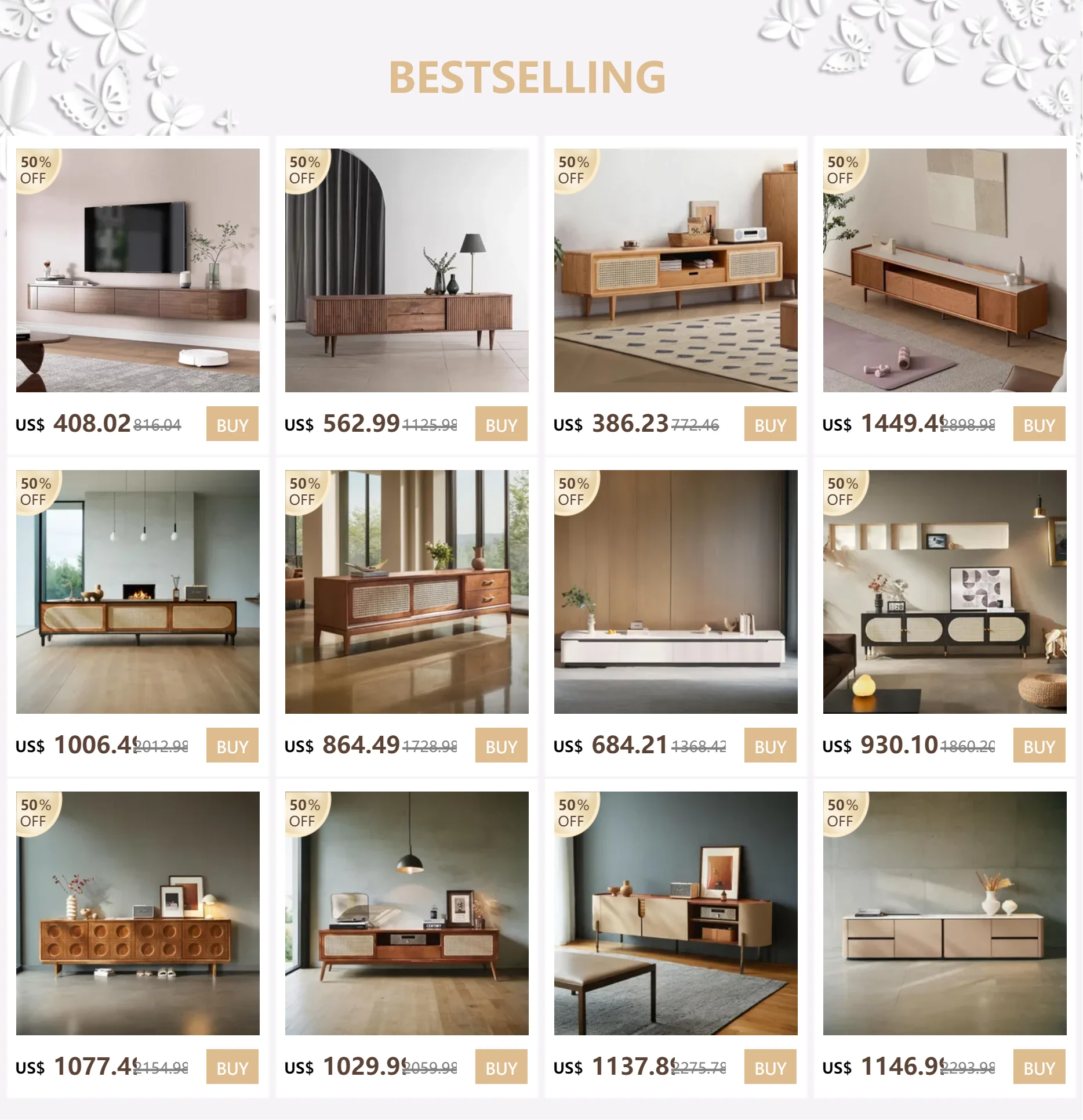 Description Picture 2 of itemLuxury Support Tv Stands Shelf Storage Cabinet Ps5 Sideboard Wooden High Quality Cabinet Meuble Tv Suspendu Console Furniture