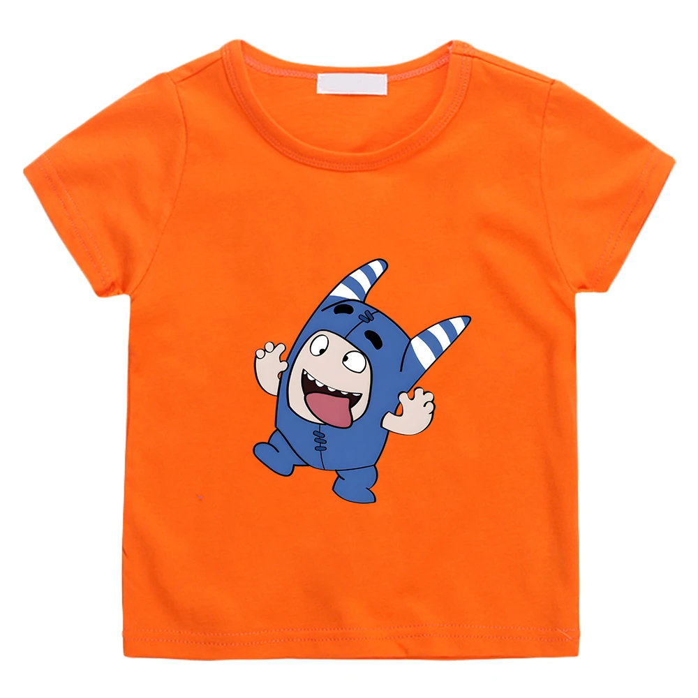 Oddbods Blue POGO Cartoon T-shirt 100% Cotton Casual Summer Children Tee-shirt High Quality Comfortable Tees Boys Girls Tshirts 6