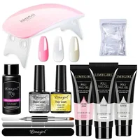 LIMEGIRL Poly Nail Gel Set With 6W LED Lamp Nail Extension Gel Kit Soak Off UV Gel Acrylic for Beginne Manicure Tools Kit 2