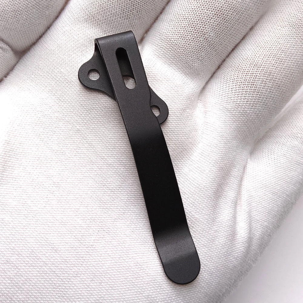 1piece Titanium Alloy Back Clip Folding Knife Pocket Back Clamps For Demk AD20/20.5 Folding Knife DIY Parts Accessories