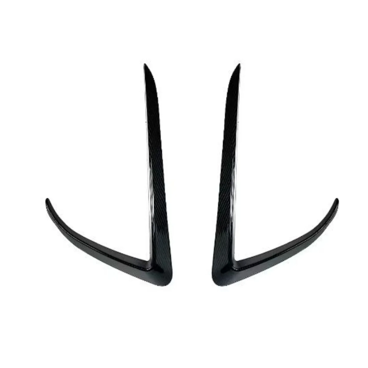 For Tesla Model 3 Y 2017 2018 2019-2023 Glossy Black/Carbon Look Car Front Bumper Fog Light Frame Spoiler Decoration Body Kit