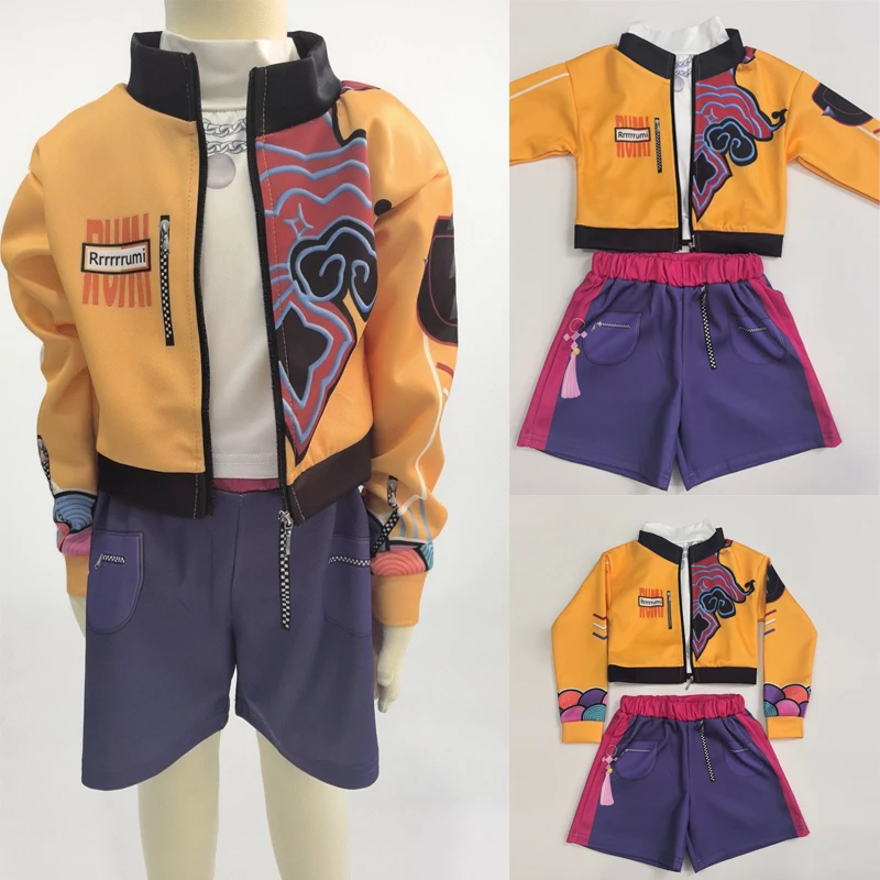 Detail view of the shorts showing stitching and print clarity