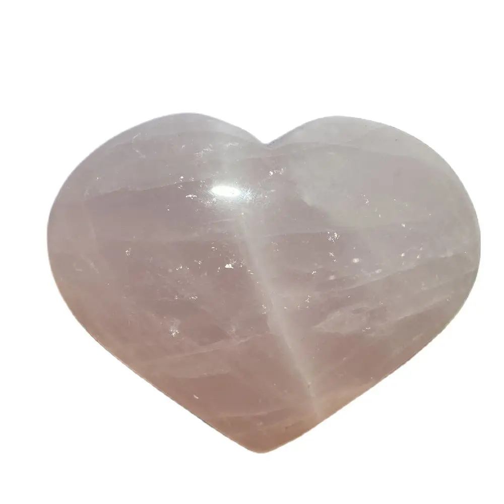 Natural Rose Quartz Heart Shaped  Pink Crystal  Polished Gem Mineral Specimen Decoration Energy Reiki Healing Stone 5