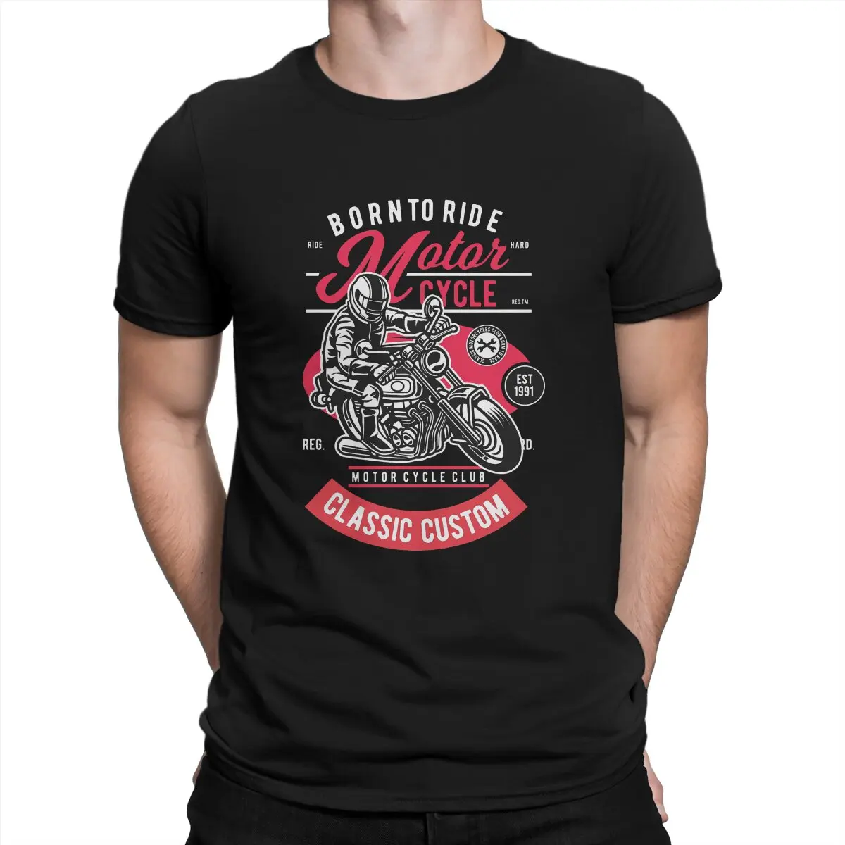 

Men T-Shirts Riders Are Born To Ride Novelty 100% Cotton Tee Shirt Short Sleeve Rider Motorcycle T Shirts O Neck Clothes