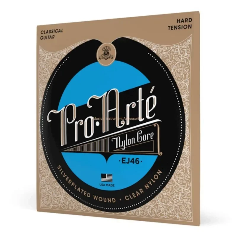 Guitar Strings EJ46 Classical Nylon Guitar Strings Silver Plated Wound Nylon Core Hard Tension Rich In Tone Music Lovers' First Choice