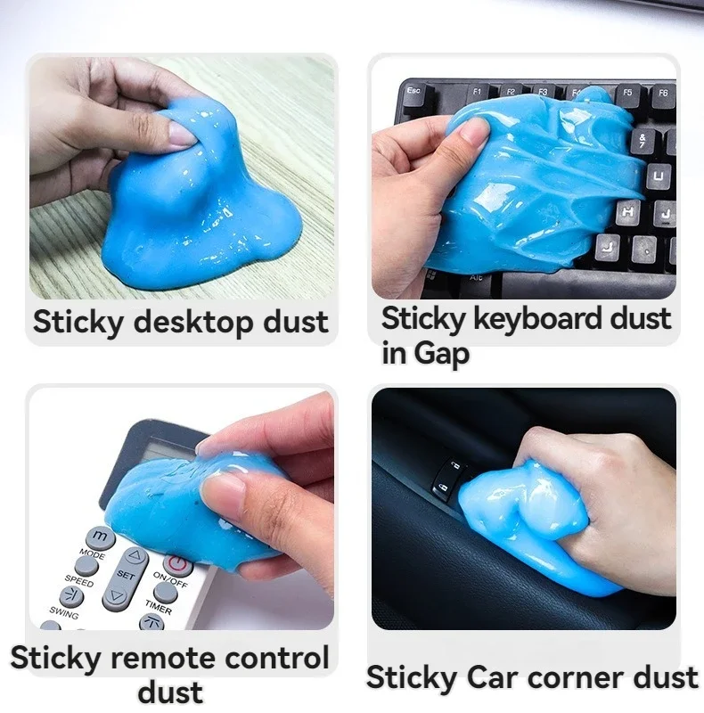 160g Car Cleaning Gel Duster Removes Interior Dust Air Vent Dashboard Laptop