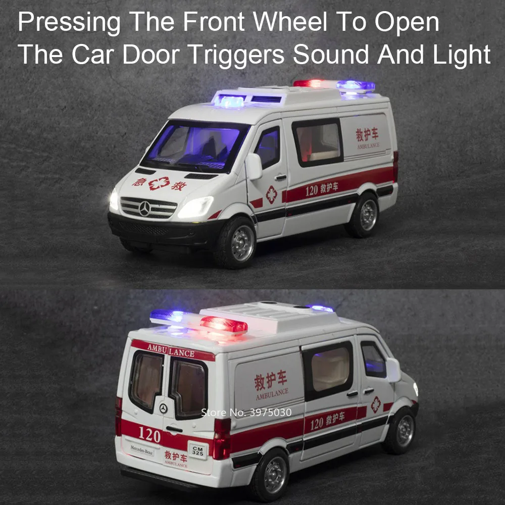 1/32 Pressofuso In Lega Benz Ambulanza Modello di Auto Giocattolo Luce  Suono Ruota di Auto Tirare Indietro Pneumatici di Gomma Veicoli In  Miniatura Regalo Per Bambini giocattoli - AliExpress, image size:1000x1000