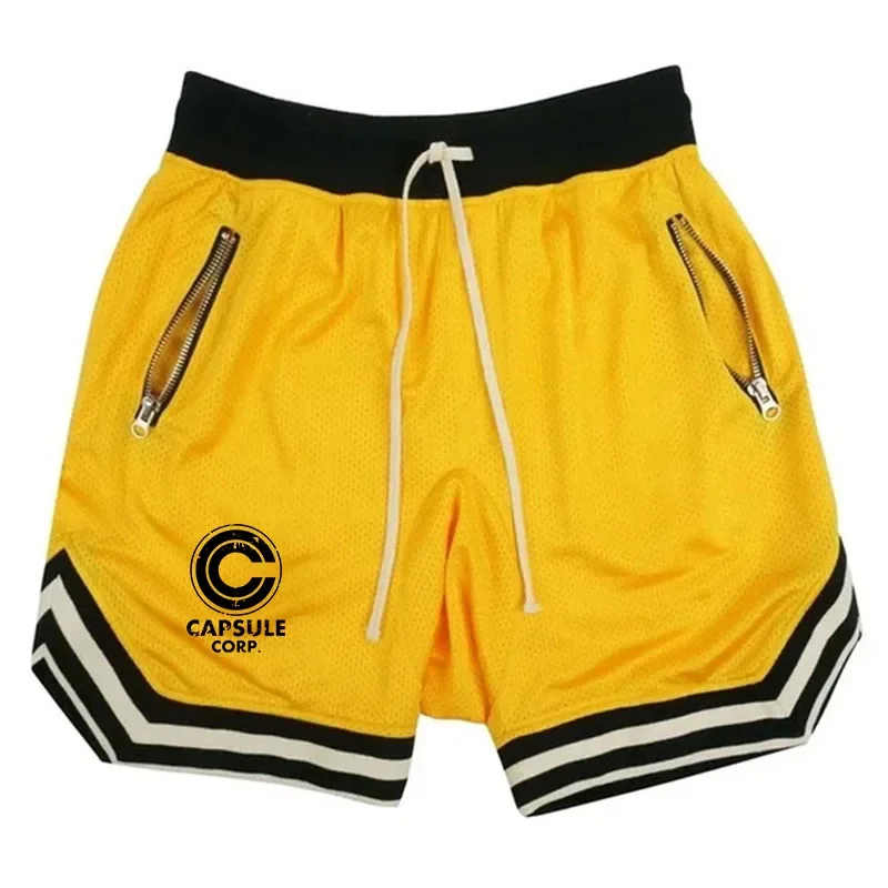 Basketball Capsule Corp Print Shorts Male Casual Mesh Fitness Short Trousers Breathable Five Points Pant Running Clothing 6