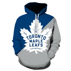 New Toronto Men's 3D maple leafs Printed Hooded Sweatshirt Street Trend y2k hoodies women Tracksuit Oversized Unisex Sudaderas