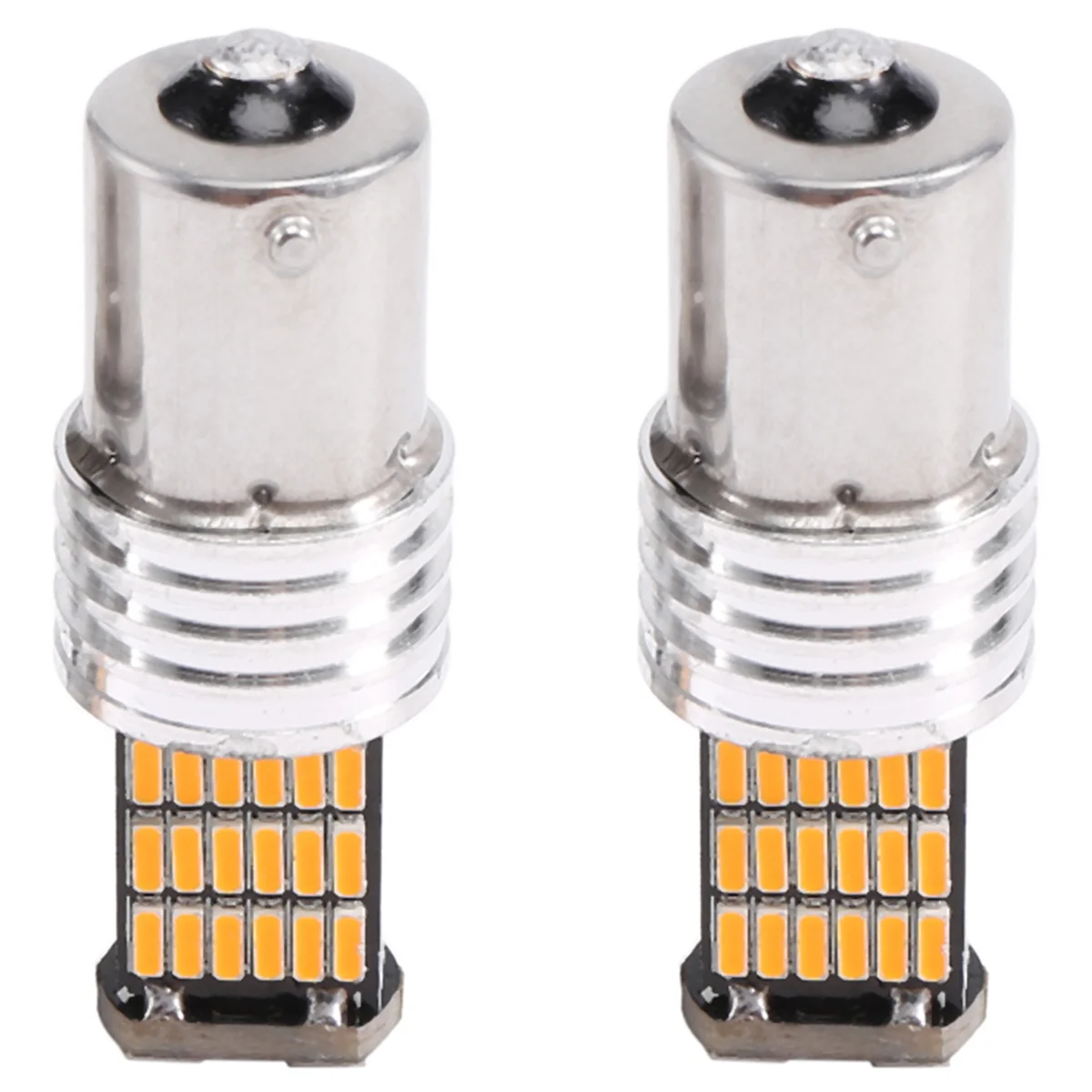 2 x 1156 Amber 7506 P21W LED Bulbs BA15S Yellow Front Rear Turn Signal Lights