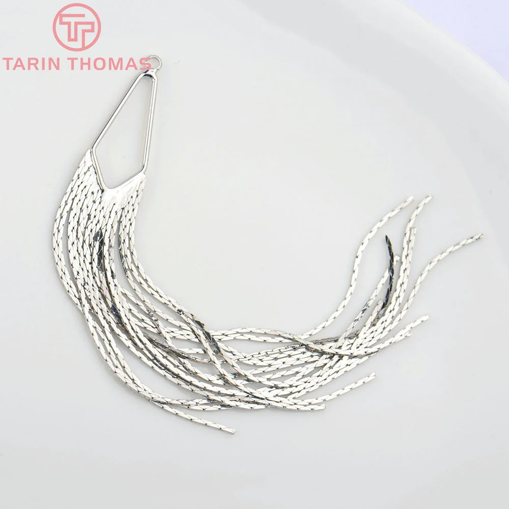 (2947)2PCS Volle Länge 125MM 24K Gold Farbe Messing Kette Quaste Charms Anhänger Hohe Qualität Schmuck Machen liefert Diy Erkenntnisse – Detail 11