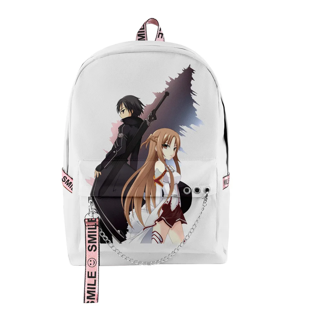 Classic Novelty Sword Art Online Student School Bags Unisex 3D Printed Oxford Waterproof Notebook multifunction Travel Backpacks