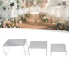 3pc Square Acrylic Clear Display Stands Showcase Set Jewelry Makeup Holderfor Displaying Merchandise Set Ups Decorative 1