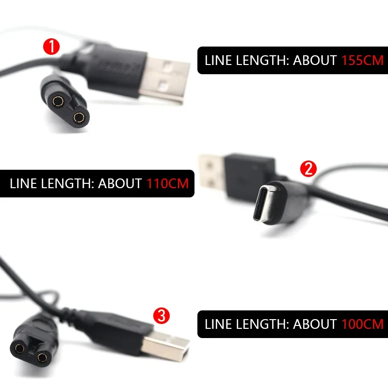 Original USB Power Charger Cable for Kemei 1986PG 1949 2028 2026 Professional Hair Clipper Hair Trimmer Machine Accessories 5