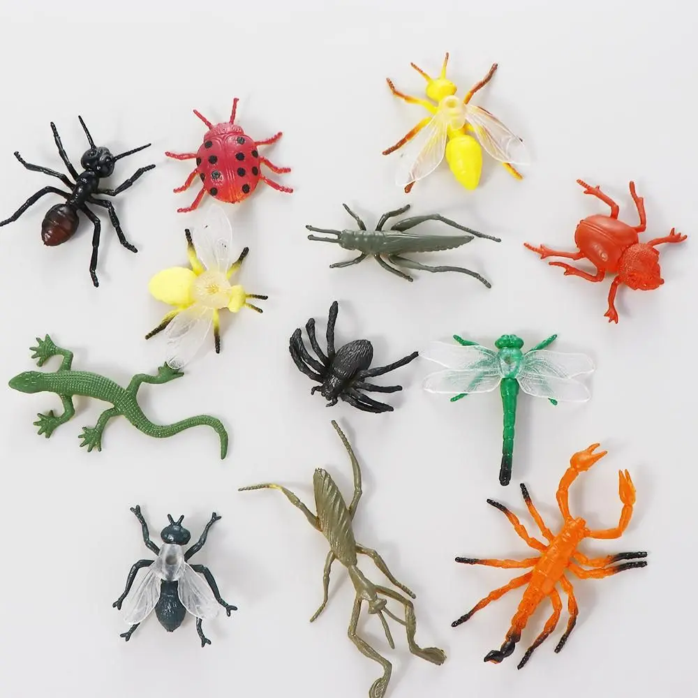 Model Toys Beetle PVC Fake Insect Spider Figures Simulation Insect Model Animal Toys Realistic Figurine