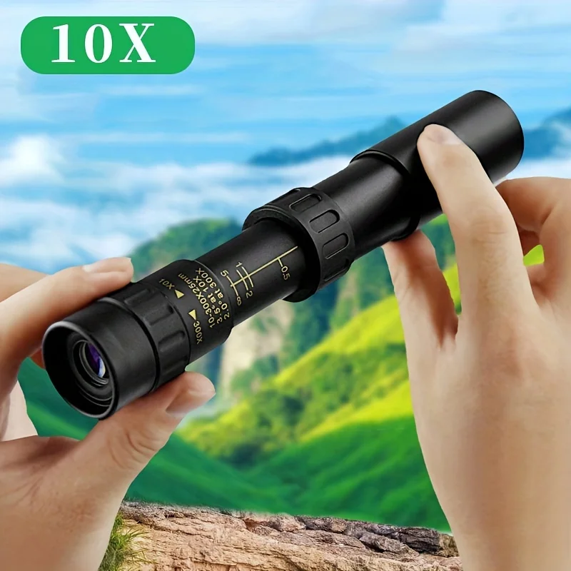 

1pc 10X Remote Professional Telescope Monocular Telescope, High-definition Zoom Powerful Monocular Telescope BAK4 Prism Variable