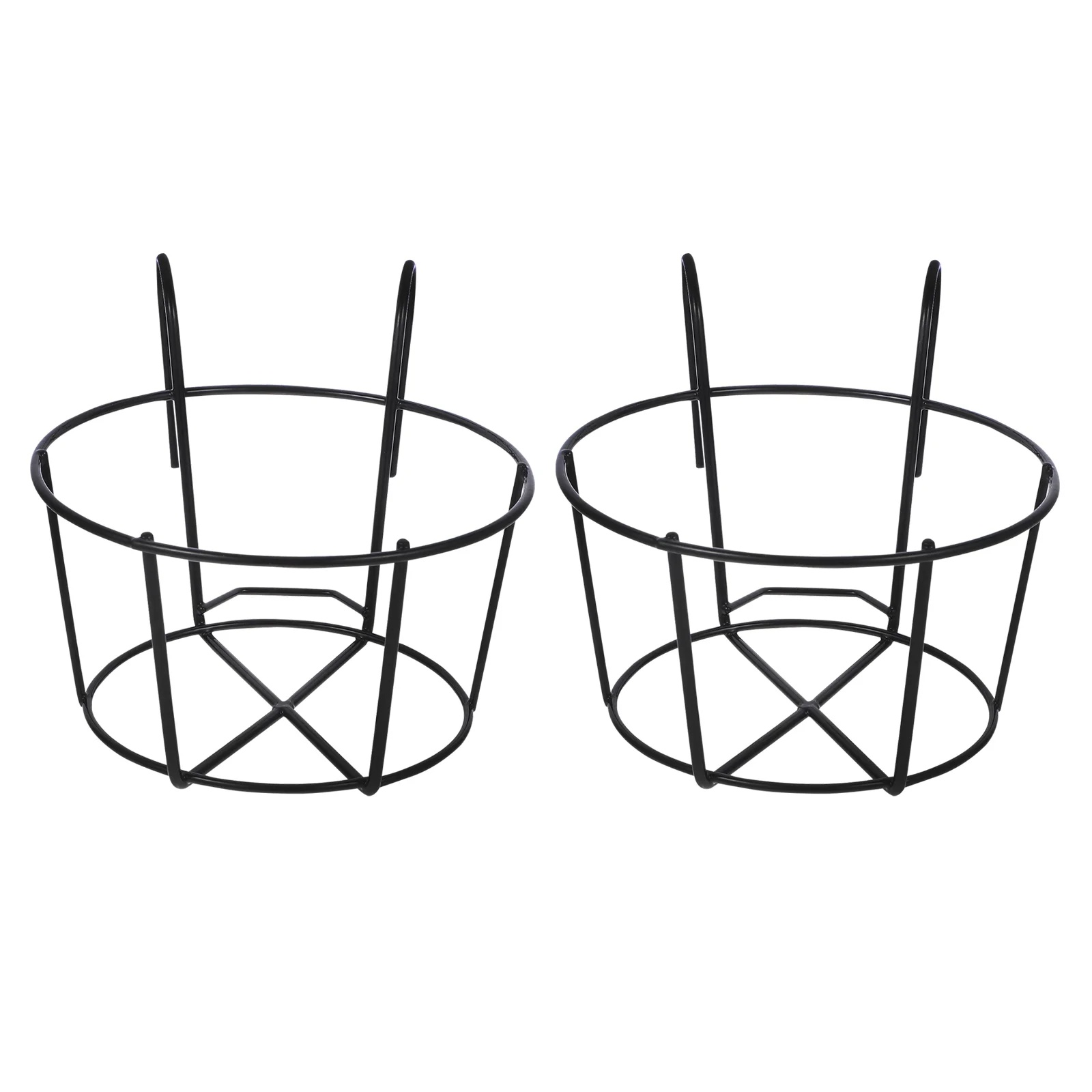 

Bonsai Hanging Basket Flowerpot Holder Iron Art Handrail Stand Flowerpot Bracket With Hooks For Home Office Balcony