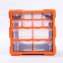 Caja de componentes con cajón, piezas de Hardware de plástico, caja organizadora de plástico transparente, puede ajustar el espacio de almacenamiento