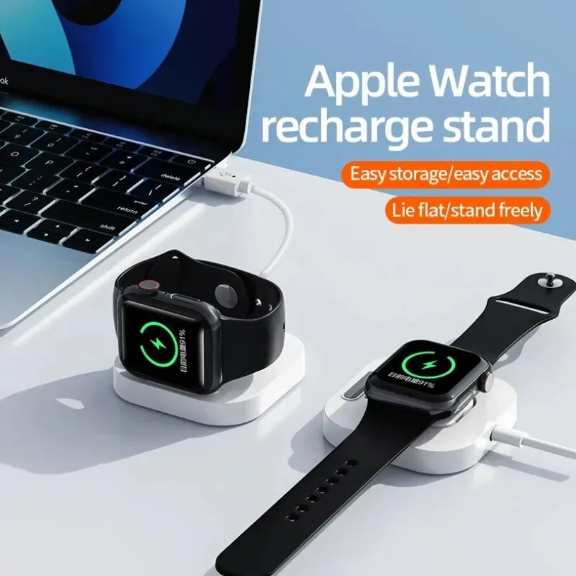 Portable Fast Charging Base Bracket Magnetic Wireless Watch Charger Station Dock for Apple Watch Series IWatch S8 Ultra 7 6 5 4
