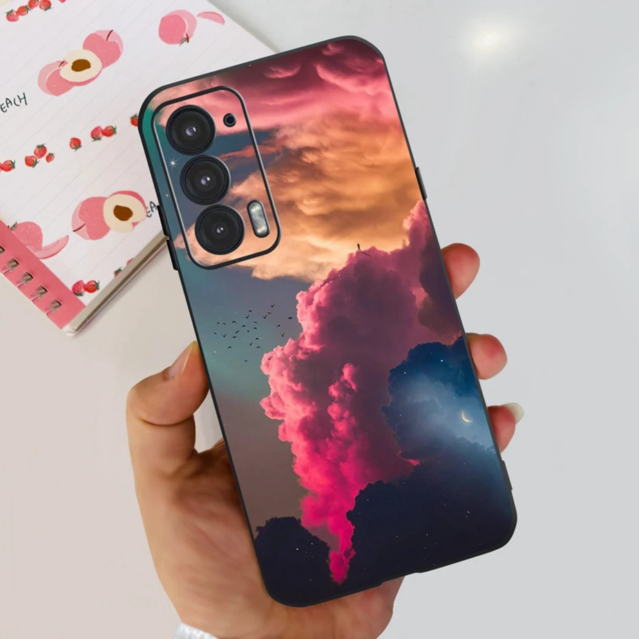 Fashionable Painted Silicone Phone Case for Motorola Moto Edge 20 Series