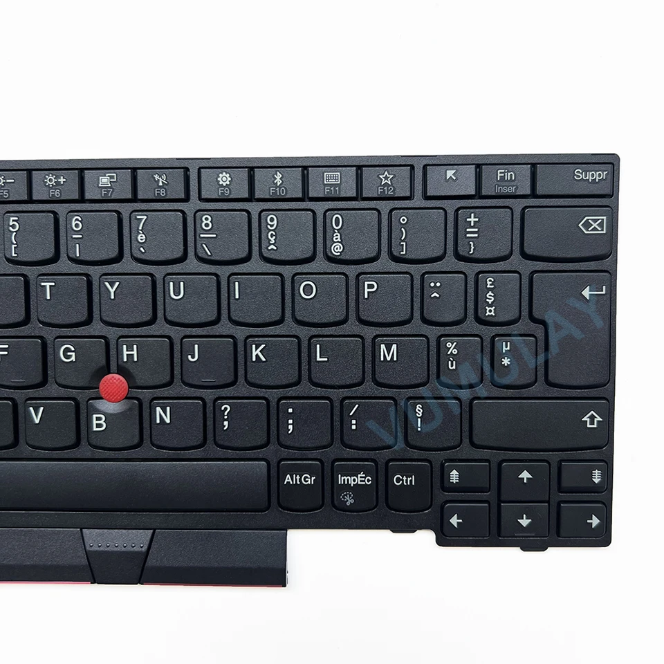 Clavier CH (suisse) noir/noir avec rétro-éclairage et mouse stick original pour Lenovo ThinkPad P51s (20HB/20HC/20JY/20K0